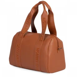 Sac à langer mommy club signature simili cuir marron