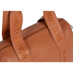 Sac à langer mommy club signature simili cuir marron
