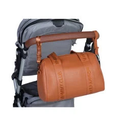 Sac à langer mommy club signature simili cuir marron