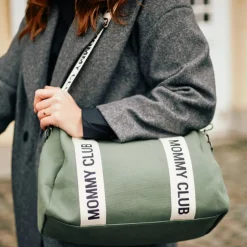 Sac à langer mommy club signature canvas vert