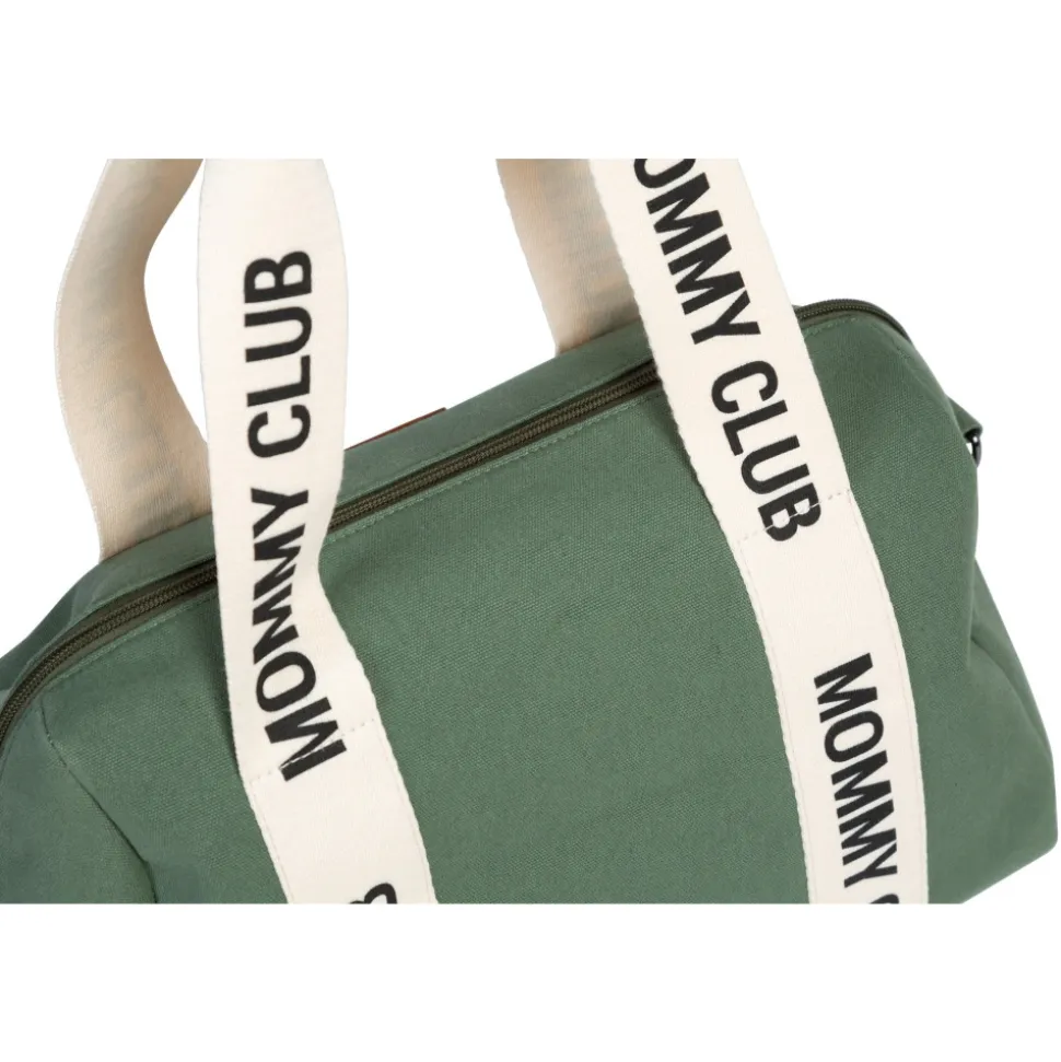 Sac à langer mommy club signature canvas vert