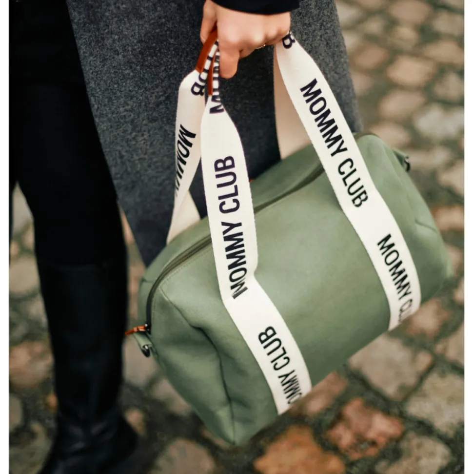 Sac à langer mommy club signature canvas vert