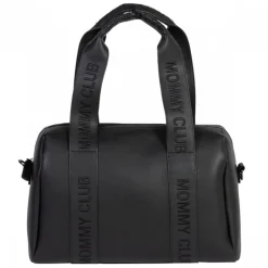Sac à langer mommy club signature simili cuir noir
