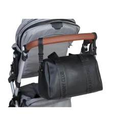 Sac à langer mommy club signature simili cuir noir