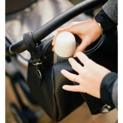 Sac à langer mommy club signature simili cuir noir