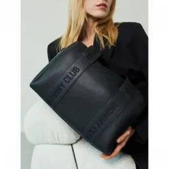 Sac à langer mommy club signature simili cuir noir