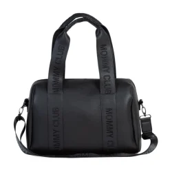 Sac à langer mommy club signature simili cuir noir