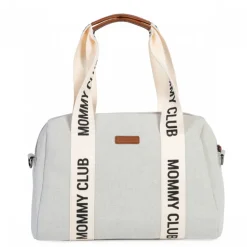 Sac à langer mommy club signature canvas écru