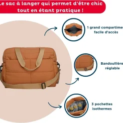 Sac à langer pluméa ocre