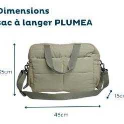 Sac à langer pluméa vert cactus