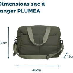 Sac à langer pluméa vert kaki