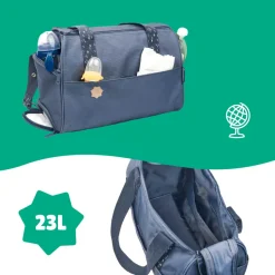 Sac à langer pocketstyle bleu