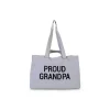 Sac à langer proud grandpa en toile gris