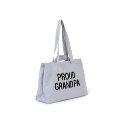 Sac à langer proud grandpa en toile gris