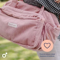 Sac à langer velours côtelé fluffy corduroy corail