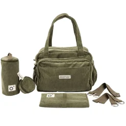 Sac à langer velours côtelé fluffy corduroy kaki