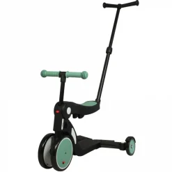 Scootizz,draisienne évolutive 5 en 1 avec barre de poussée adulte verte