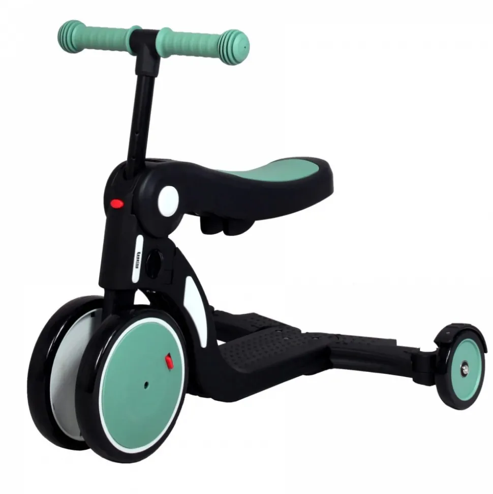 Scootizz,draisienne évolutive 5 en 1 avec barre de poussée adulte verte