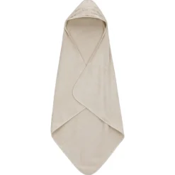 Serviette de bain enfant à capuche 75x75 cm, chien beige