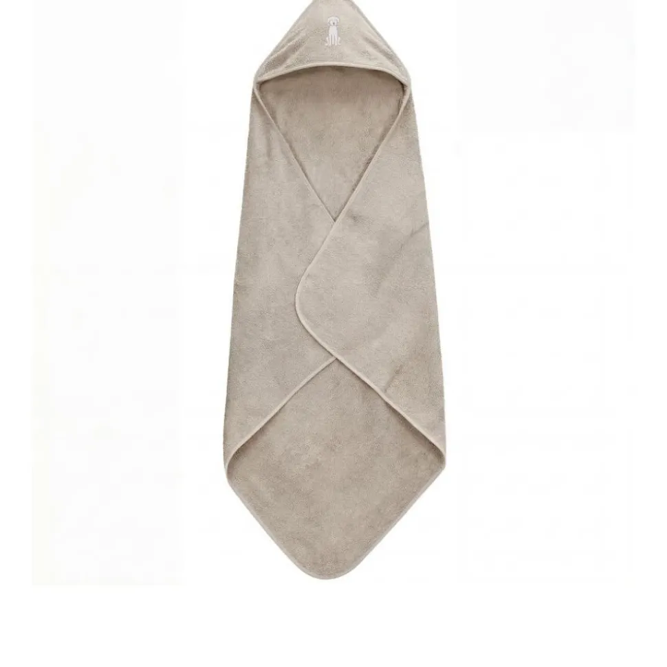 Serviette de bain enfant à capuche 75x75 cm, bello beige
