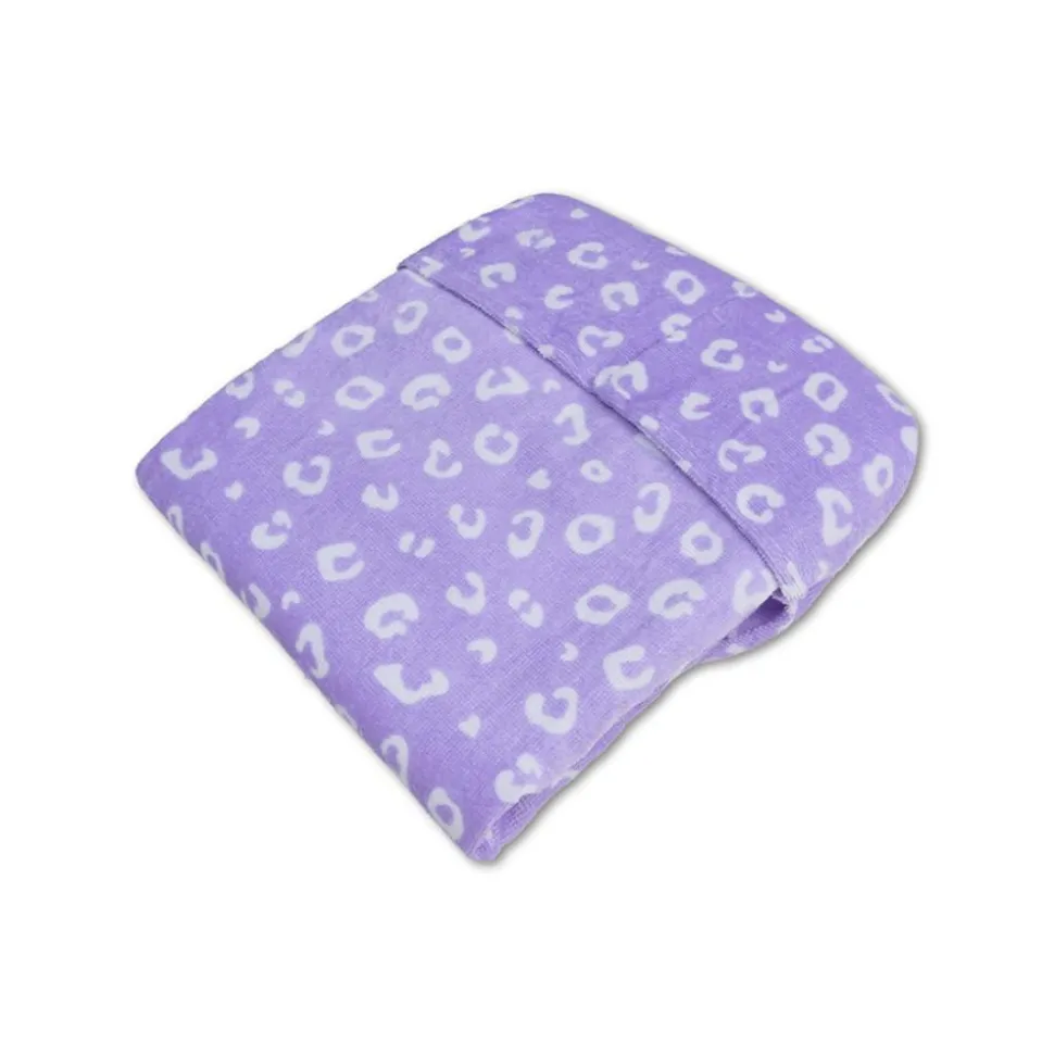 Serviette de plage coton 135 x 65 cm - léopard lila