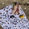 Serviette de plage coton 135 x 65 cm - léopard kaki