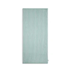 Serviette de plage coton 135 x 65 cm - rayures vertes