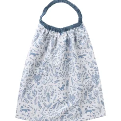 Serviette enfant popeline imprimée forêt/bleu