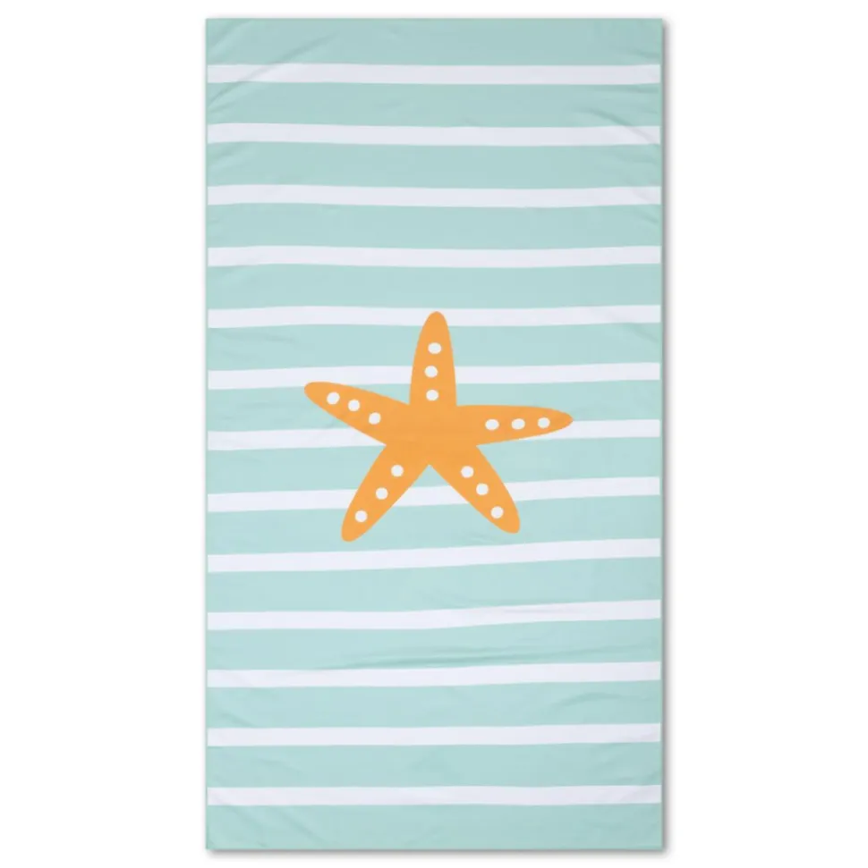 Serviette etoile de mer microfibre - 170x90 cm