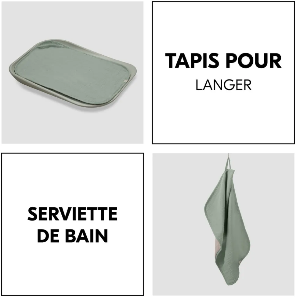 Serviette à langer pour matelas à langer sage