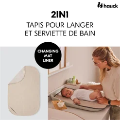 Serviette à langer pour matelas à langer beige