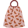 Serviette élastique enfant gaze de coton croissants / verso toffee