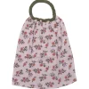 Serviette élastiquée en gaze fleurs/ fougère