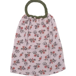 Serviette élastiquée en gaze fleurs/ fougère