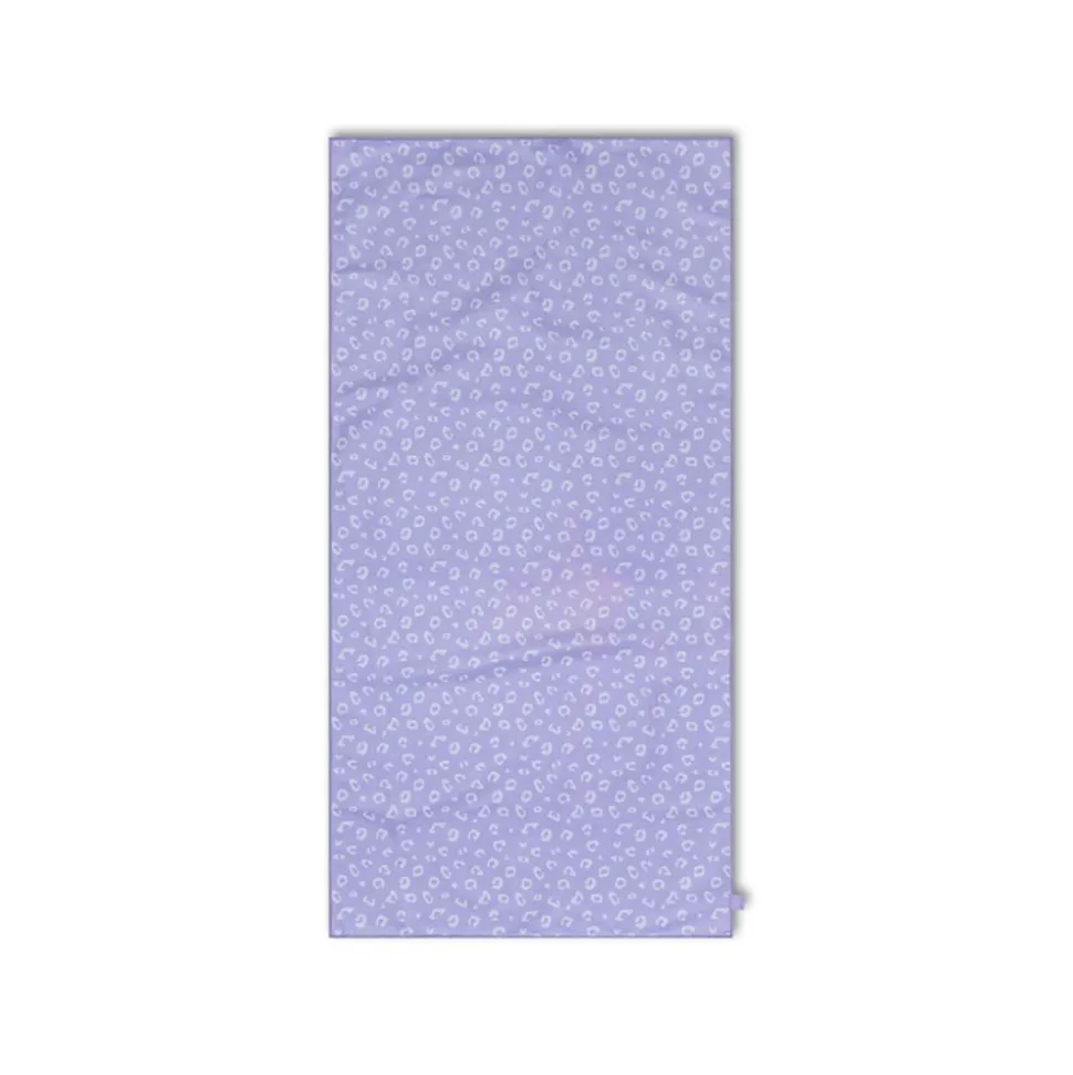 Serviette léopard lila microfibre 135x65 cm