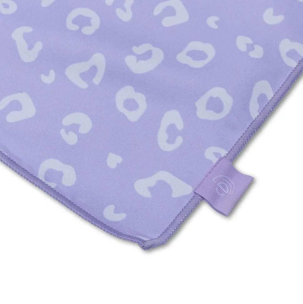 Serviette léopard lila microfibre 135x65 cm
