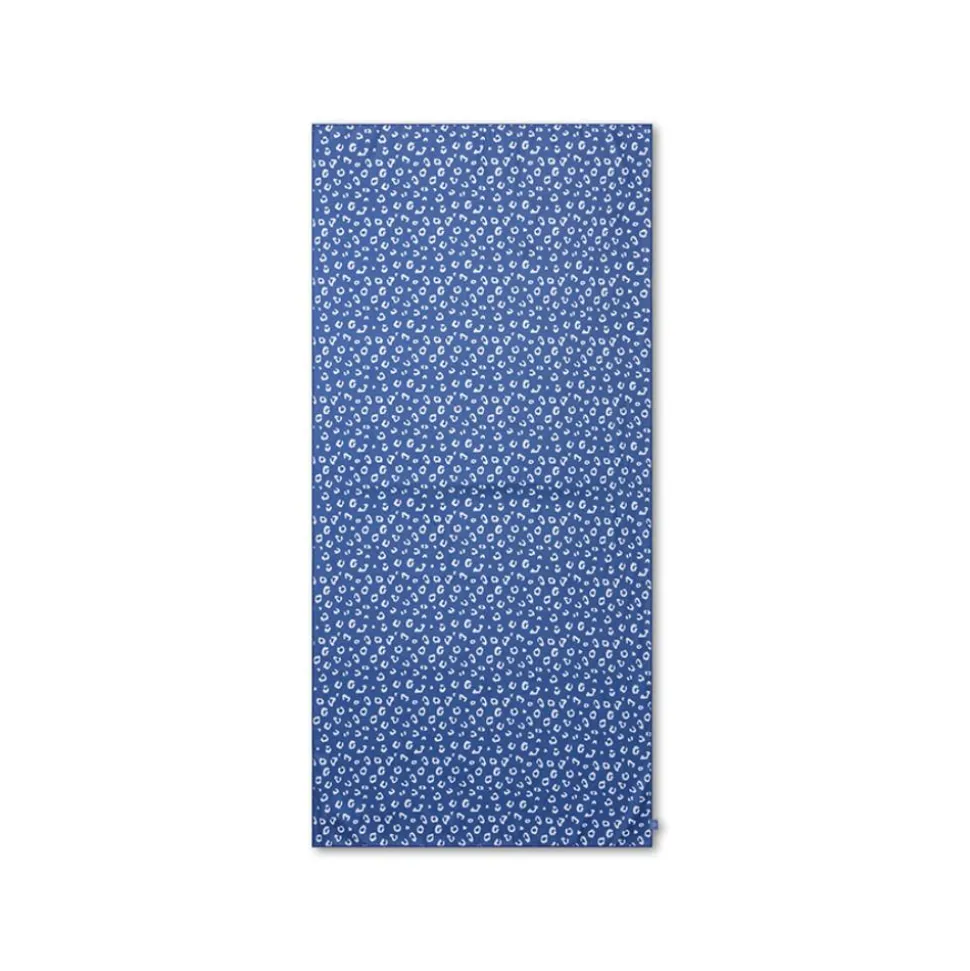 Serviette microfibre 180x90 cm - léopard bleu