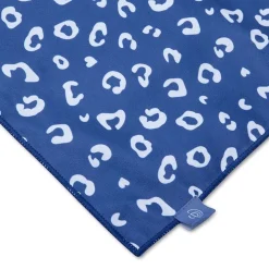 Serviettes de plage microfibre léopard bleu 135 x 65 cm