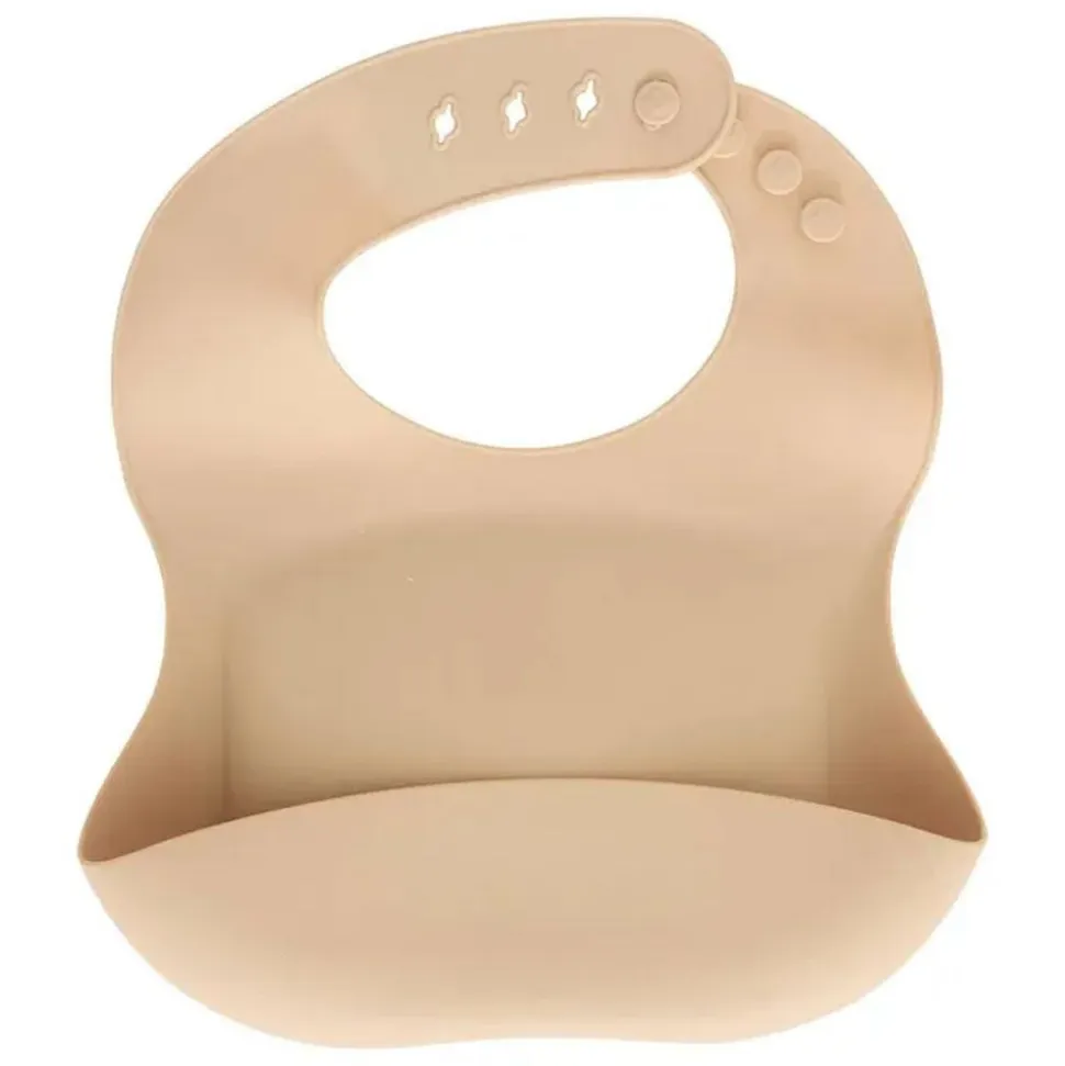 Set bavoir et cuillère yum - beige