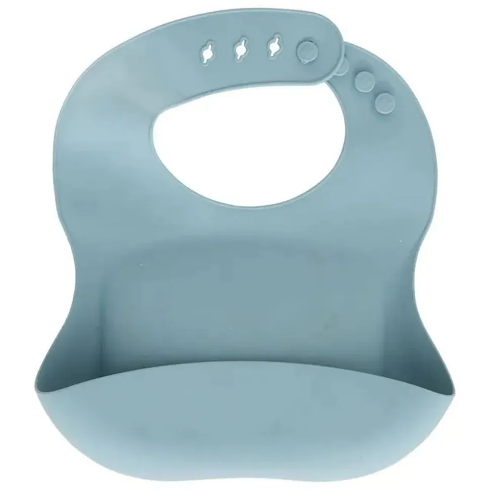 Set bavoir et cuillère yum - bleu