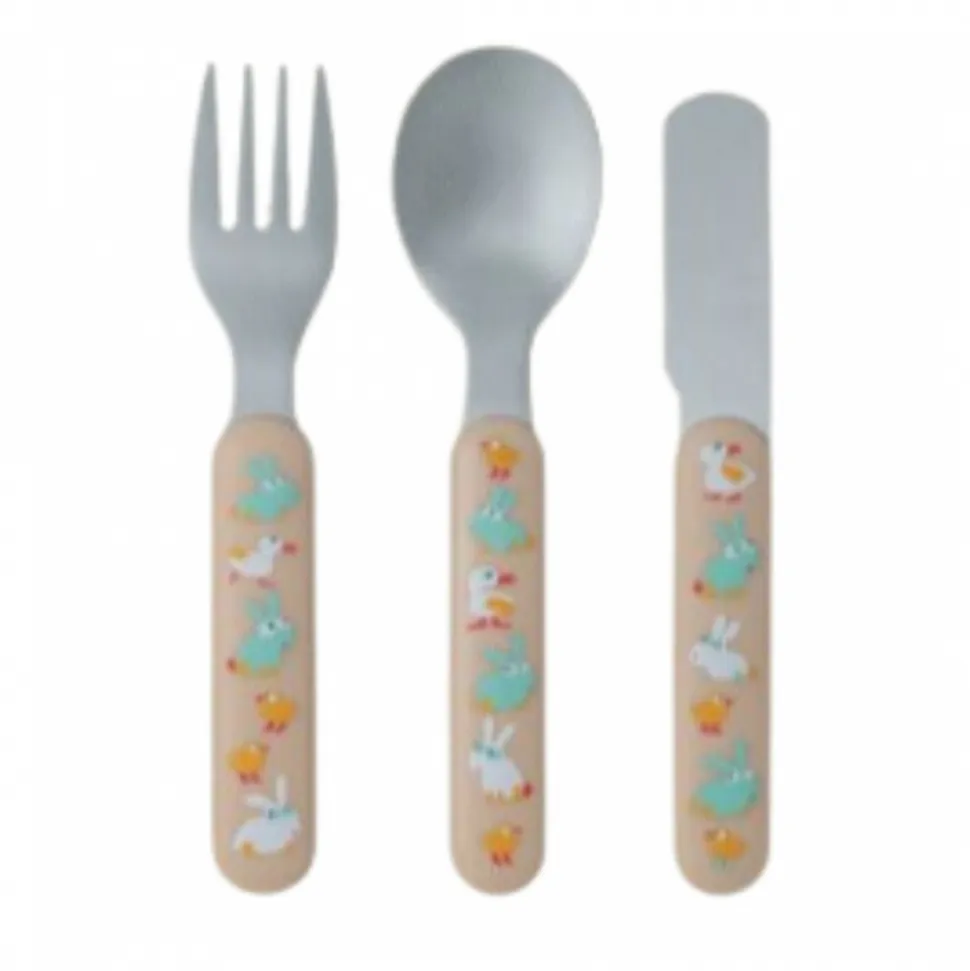 Set 3 couverts pour bébé la ferme