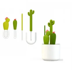 Set de 4 brosses à biberons cactus