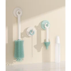 Set de brosses de nettoyage pour biberons avec égouttoir de voyage