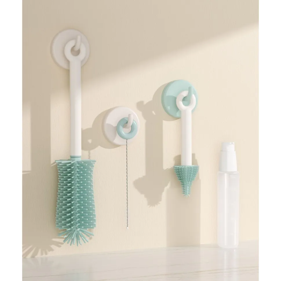 Set de brosses de nettoyage pour biberons avec égouttoir de voyage