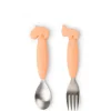 Set de 2 couverts easy-grip deer friends corail