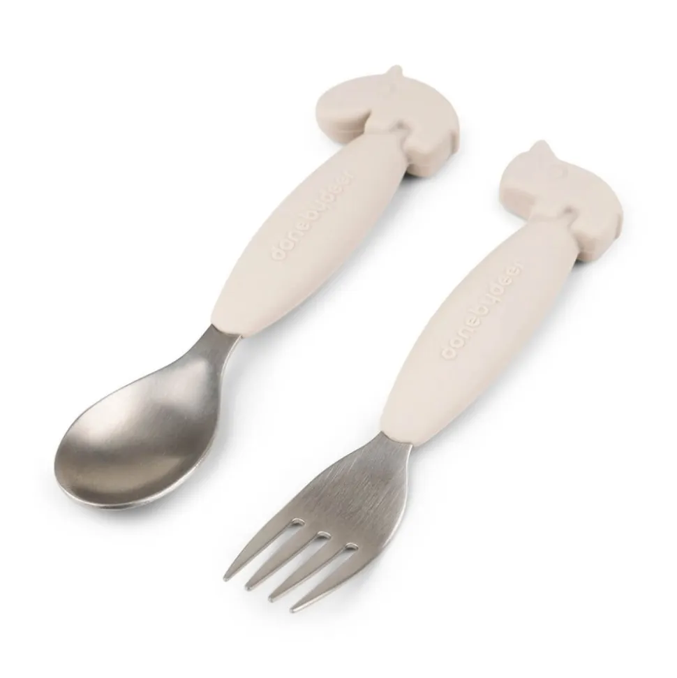 Set de 2 couverts easy-grip deer friends sable