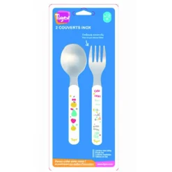 Set de 2 couverts inox motifs fruits