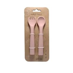Set de 2 couverts petit croc litchi