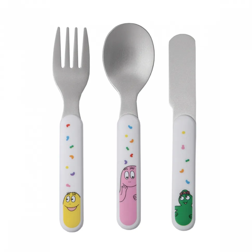 Set de 3 couverts pour bébé barbapapa