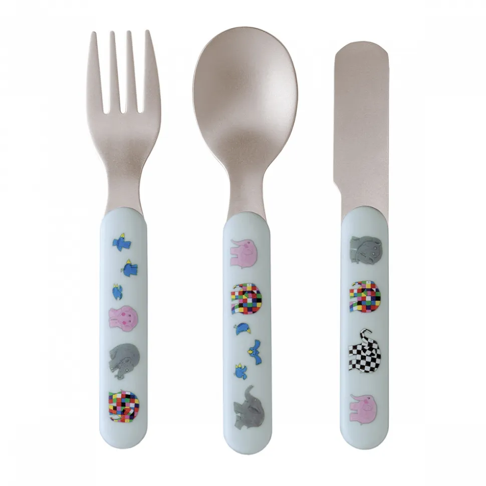 Set de 3 couverts pour bébé elmer